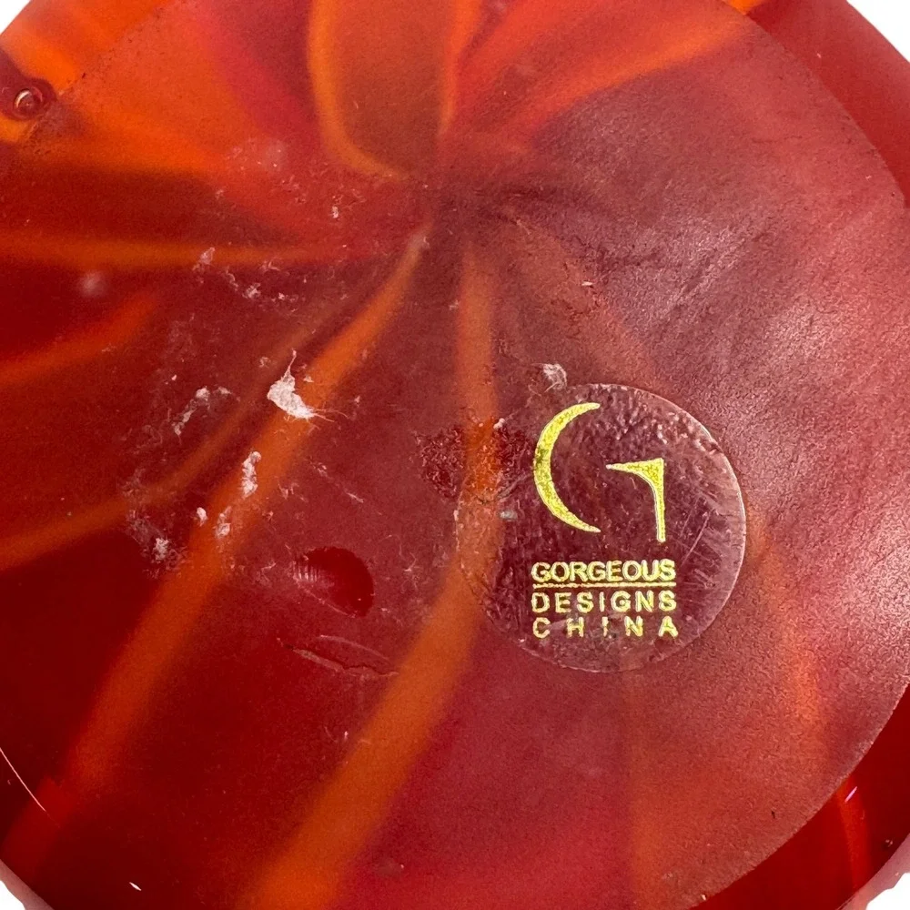Gorgeous Designs Red Art Glass Vase‎ 4.5